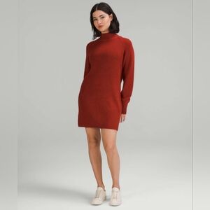 Lululemon Merino Wool-Blend Knit Dress in Cayenne